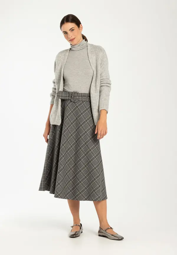 More & More Cardigan, grau melange, Herbst-Kollektion Tiefpreis