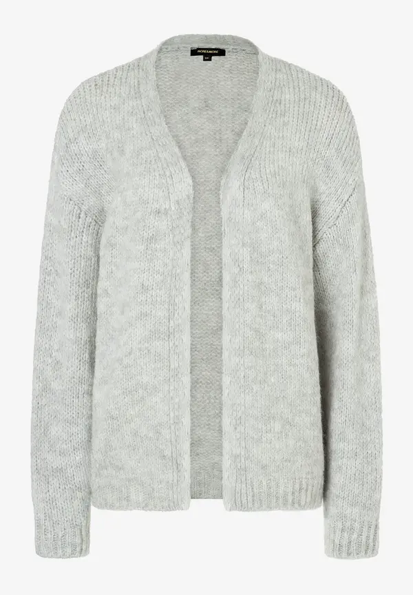 More & More Cardigan, grau melange, Herbst-Kollektion Tiefpreis