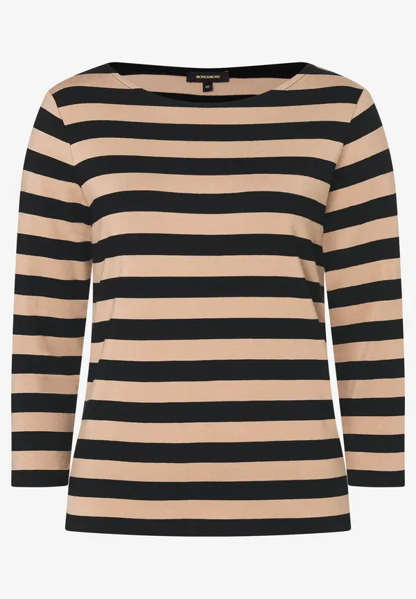 More & More Streifenshirt, schwarz/beige JETZT KAUFEN