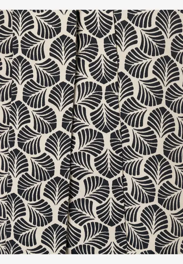 More & More Printbluse mit Schluppe, beige/schwarz, Herbst-Kollektion Letzter Tag