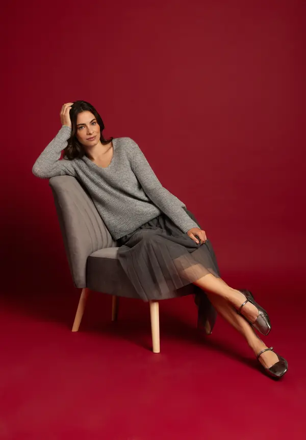 More & More Meshrock, grau, Herbst-Kollektion Riesige Rabatte
