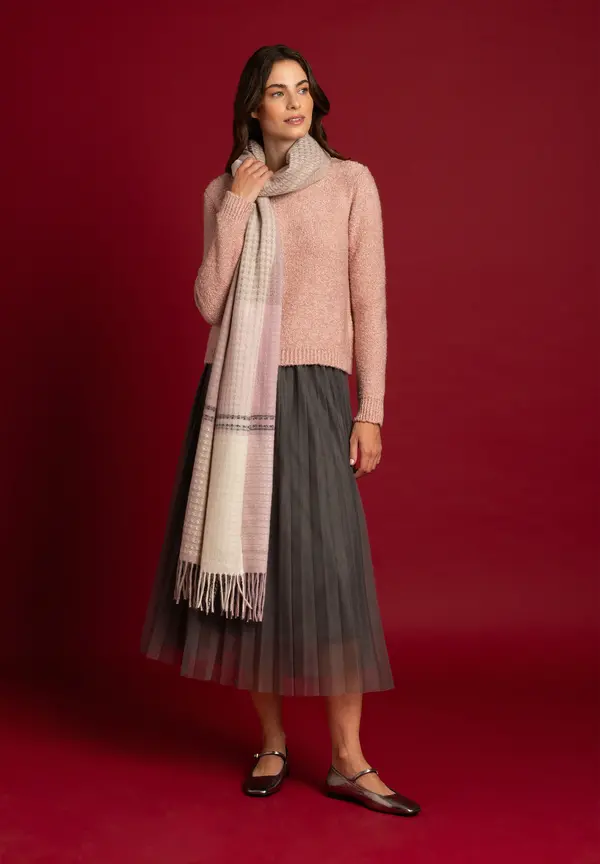 More & More Bouclé-Pullover, rose flush, Herbst-Kollektion Clearance-Verkauf