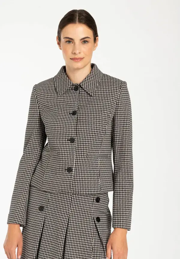 More & More Jerseyjacke, Hahnentritt-Dessin, Herbst-Kollektion Speichern exportieren
