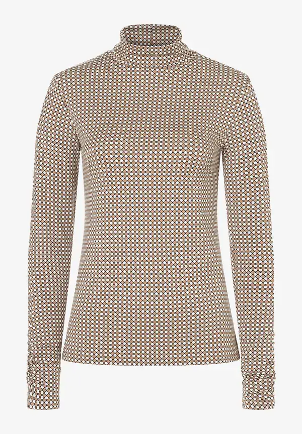 More & More Rollkragenshirt, Minimal-Print, Herbst-Kollektion 2025
