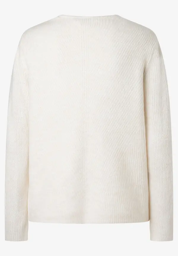 More & More V-Neck Pullover, ecru, Herbst-Kollektion im Angebot