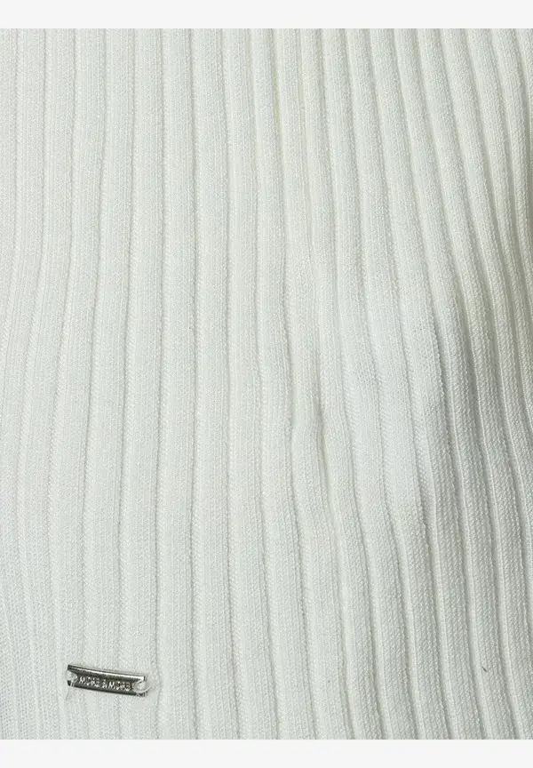 More & More Rippstrick-Pullover, Kurzarm, ecru Fabrikverkauf