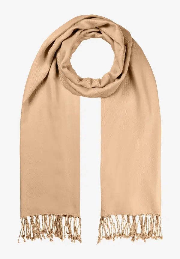 More & More Schal mit Fransen, warm beige Kostenloser Versand