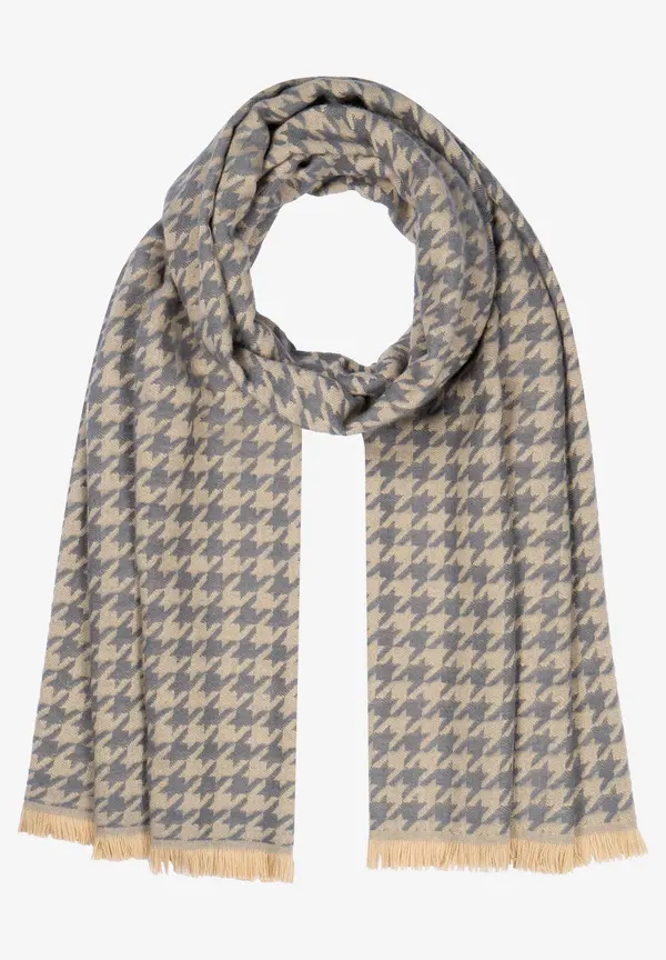 More & More breiter Schal, beige/grau karierte, Herbst-Kollektion Online Shopping