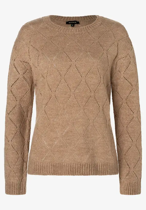 More & More Ajour-Pullover, beige macchiato, Herbst-Kollektion Cyber Monday