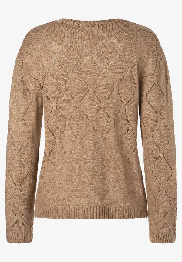 More & More Ajour-Pullover, beige macchiato, Herbst-Kollektion Cyber Monday