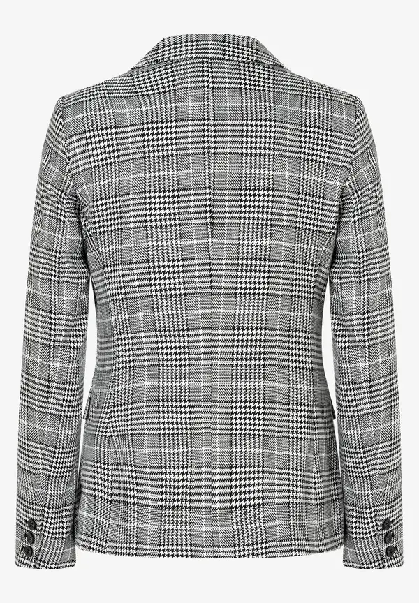 More & More Glencheck Blazer, schwarz/ecru, Herbst-Kollektion Heißer Verkauf