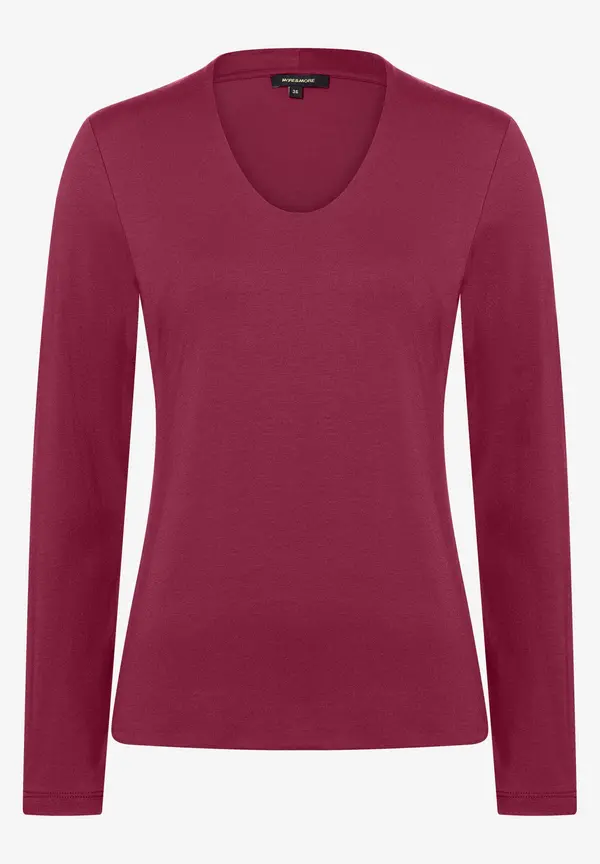 More & More Langarmshirt, bordeaux, Herbst-Kollektion Zeitlich begrenztes Angebot