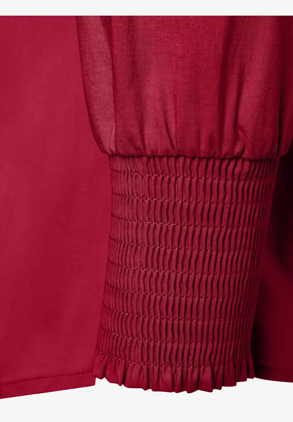 More & More Baumwoll/Stretch Bluse, rot, Herbst-Kollektion Blitzangebot