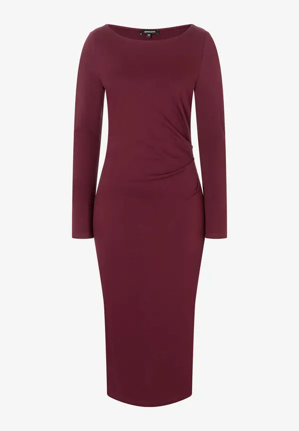 More & More Jerseykleid, bordeaux, Herbst-Kollektion Räumungsverkauf