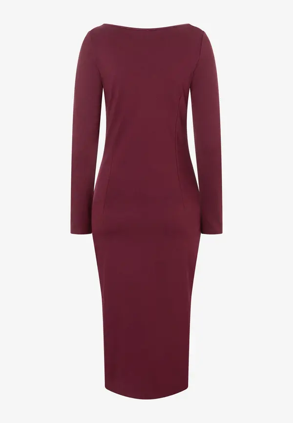 More & More Jerseykleid, bordeaux, Herbst-Kollektion Räumungsverkauf