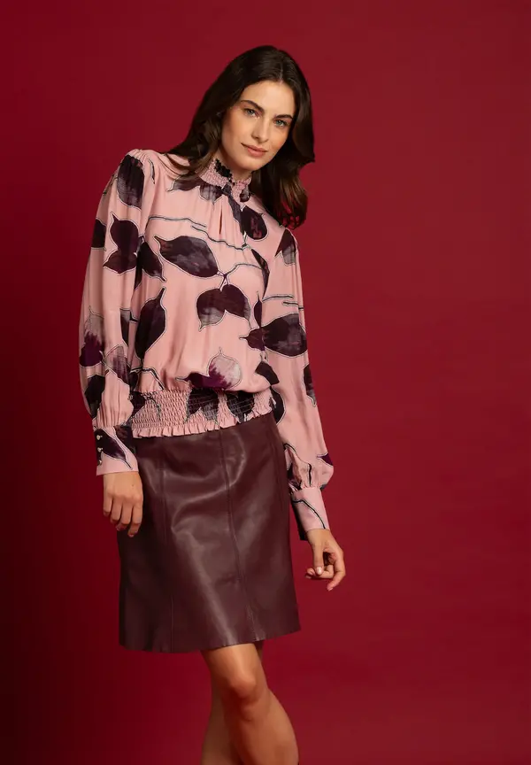 More & More Lederrock, bordeaux, Herbst-Kollektion Kauf eins, bekomm eins gratis