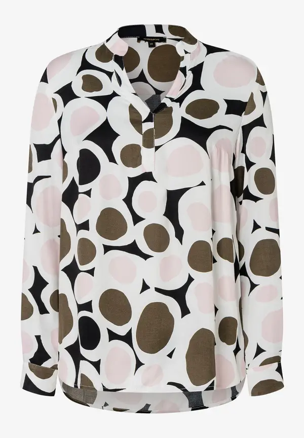 More & More Printbluse, rosé/olive/schwarz, Herbst-Kollektion Letzte 3 Tage