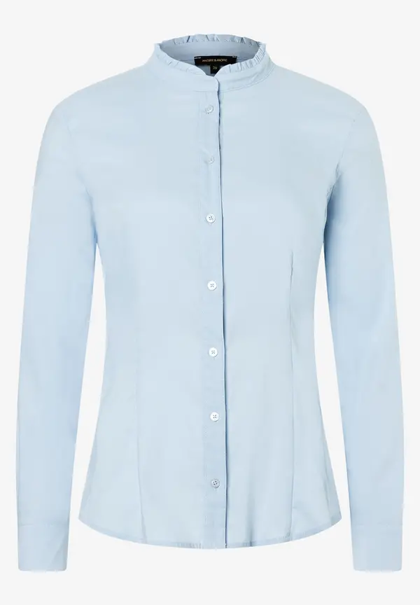 More & More Baumwoll/Stretch Bluse, hellblau, Herbst-Kollektion Neueste Stile
