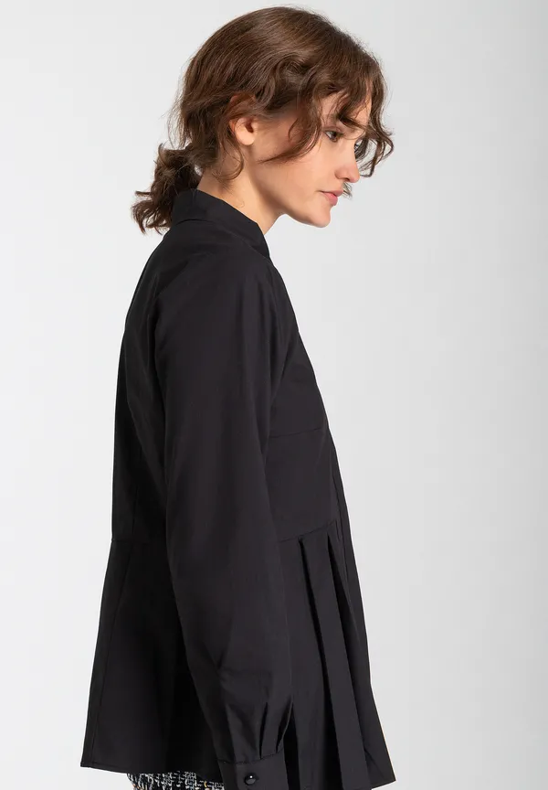 More & More Hemdbluse mit Falten-Detail, schwarz, Herbst-Kollektion Bis zu 50% Rabatt