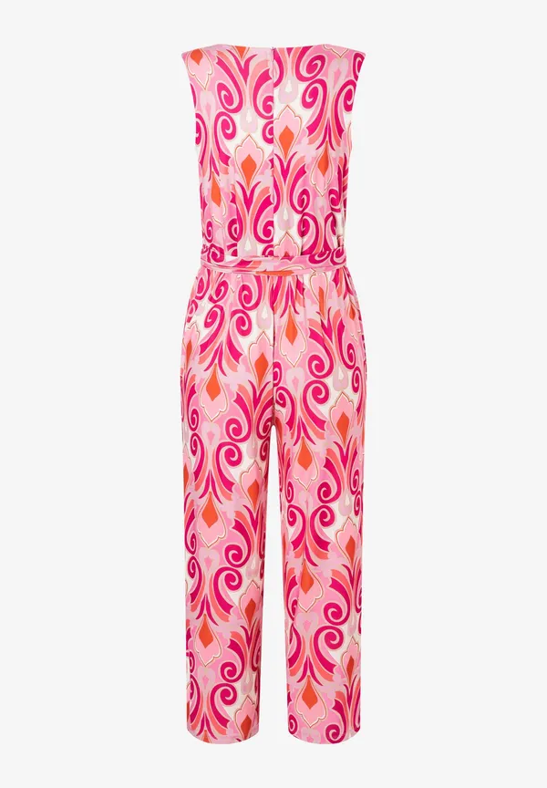 More & More Jersey Jumpsuit, Ornament-Print, rosa/rot/pink Bis zu 55% Rabatt
