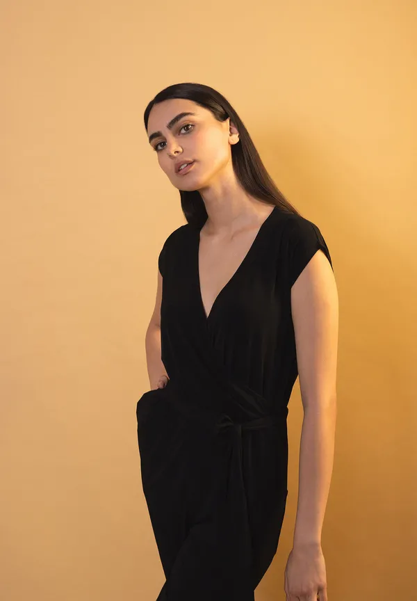 More & More Jersey-Jumpsuit, schwarz, Sommer-Kollektion Fabrikladen