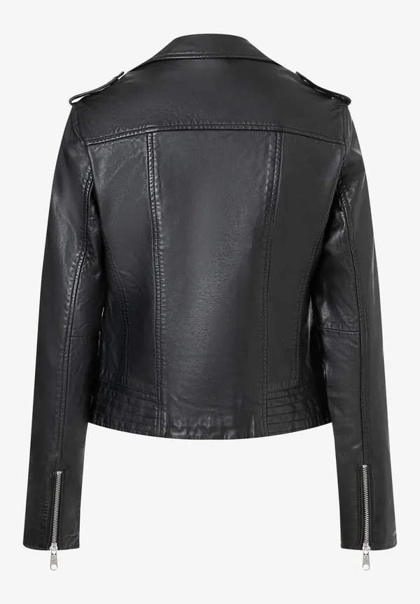 More & More Biker-Lederjacke, schwarz, Herbst-Kollektion Black Friday Preise