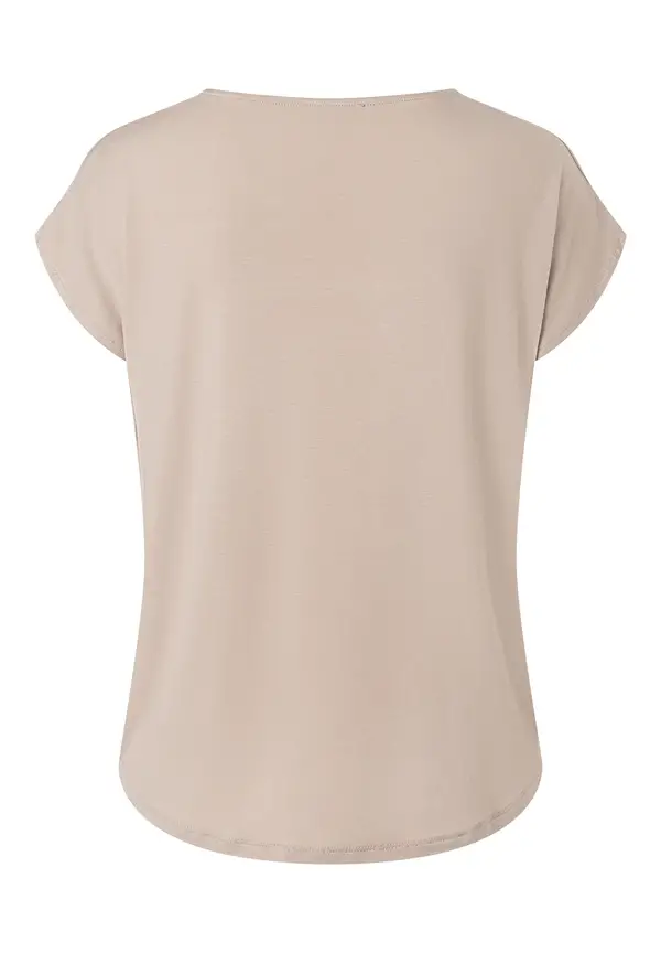 More & More Shirt mit Satinfront, sand Auslauf