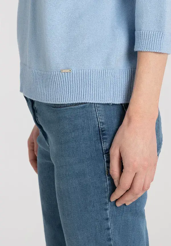 More & More V-Neck Pullover, hellblau, Frühjahres-Kollektion Meist gekauft