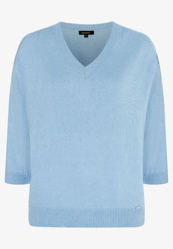 More & More V-Neck Pullover, hellblau, Frühjahres-Kollektion Meist gekauft