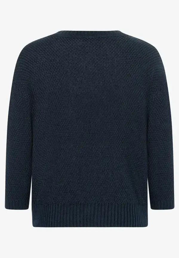 More & More Strukturpullover, 3/4 Arm, marine, Frühjahrs-Kollektion Fabrik Onlineshop