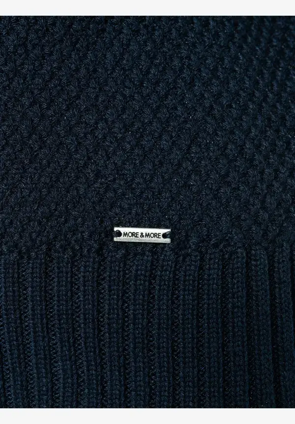 More & More Strukturpullover, 3/4 Arm, marine, Frühjahrs-Kollektion Fabrik Onlineshop