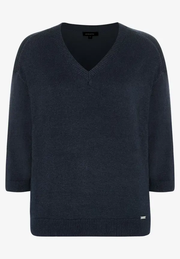 More & More V-Neck Pullover, marine, Frühjahres-Kollektion Sonderangebot
