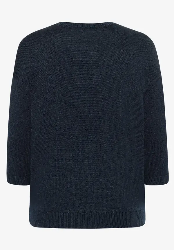 More & More V-Neck Pullover, marine, Frühjahres-Kollektion Sonderangebot