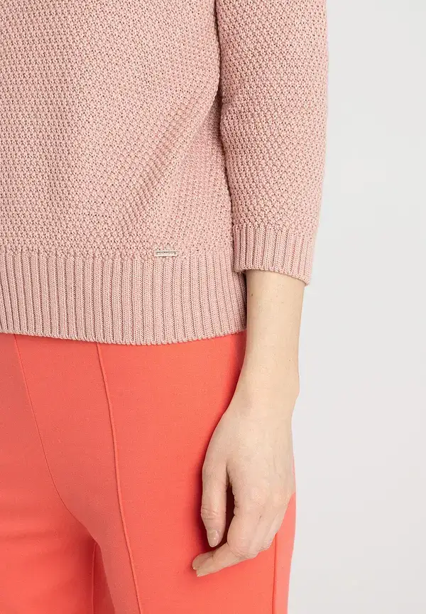 More & More Strukturpullover, 3/4 Arm, rosa, Frühjahrs-Kollektion Rabatt