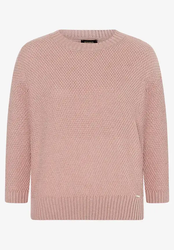 More & More Strukturpullover, 3/4 Arm, rosa, Frühjahrs-Kollektion Rabatt