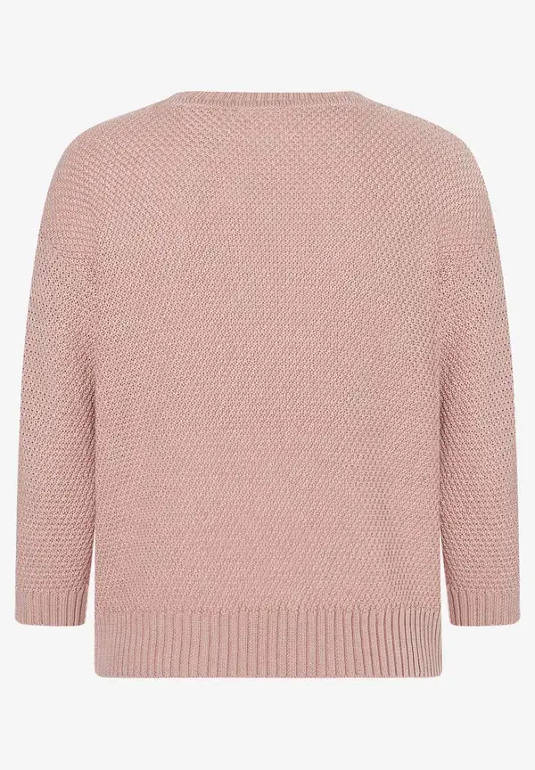 More & More Strukturpullover, 3/4 Arm, rosa, Frühjahrs-Kollektion Rabatt