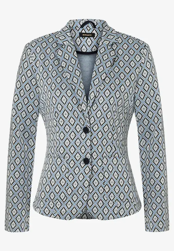 More & More Jerseyblazer mit Jacquardmuster, Frühjahrs-Kollektion Großer Ausverkauf
