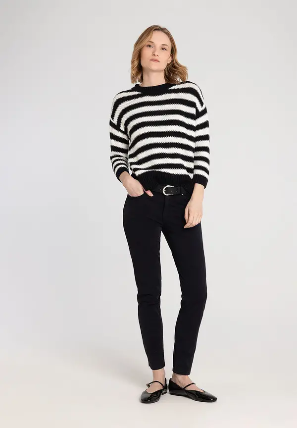 More & More Coloured Denim, marine, Frühjahrs-Kollektion Flash Sale