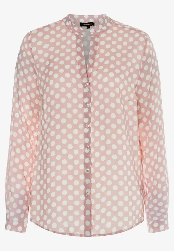 More & More Viskosebluse mit Tupfenprint, rosa/weiß, Frühjahrs-Kollektion Black Friday