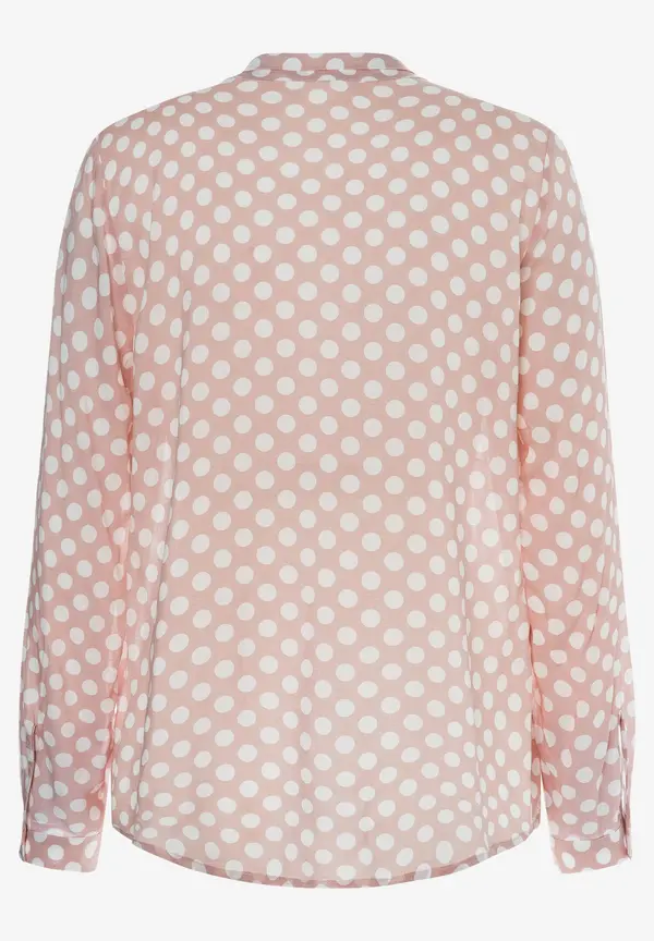 More & More Viskosebluse mit Tupfenprint, rosa/weiß, Frühjahrs-Kollektion Black Friday