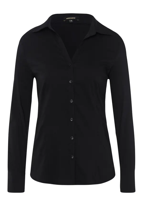 More & More Businessbluse, schwarz Neueste Mode