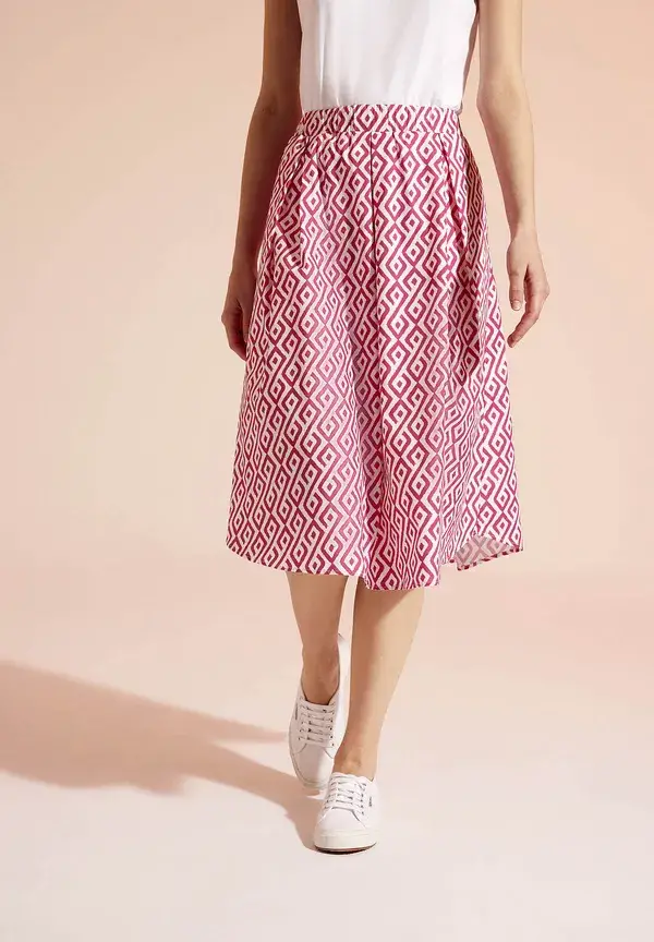 More & More Baumwollrock, graphischer Print, Sommer-Kollektion Online Outlet