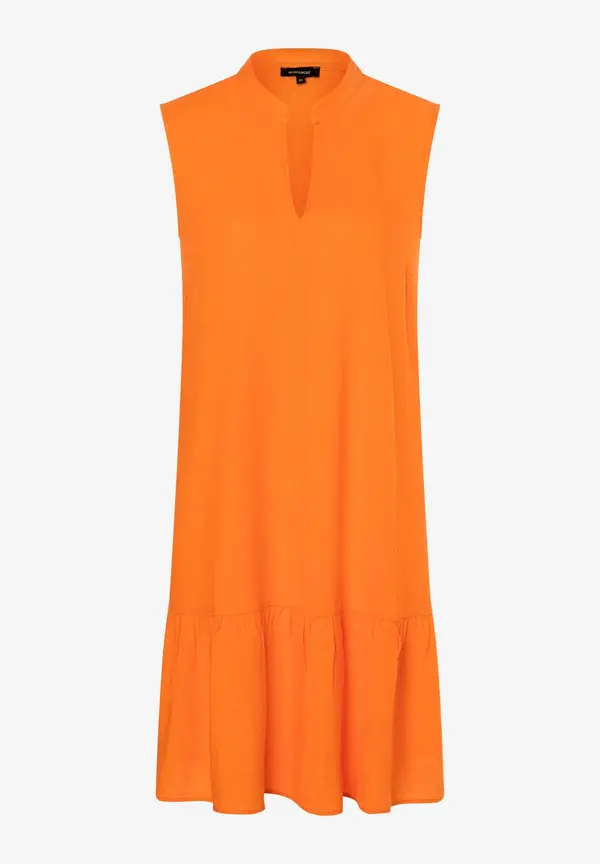 More & More Leinen/Viskose Kleid, fresh orange, Sommer-Kollektion Zeitlich begrenztes Angebot