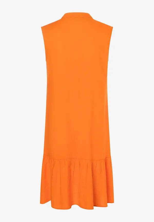More & More Leinen/Viskose Kleid, fresh orange, Sommer-Kollektion Zeitlich begrenztes Angebot