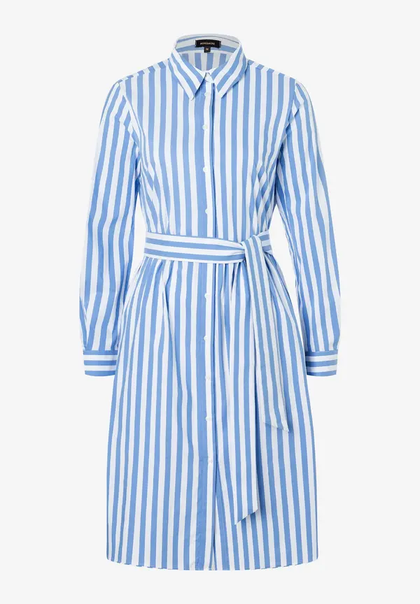 More & More Hemdblusenkleid mit Streifenmuster, blau/weiß, Frühjahrs-Kollektion Saisonale Angebote