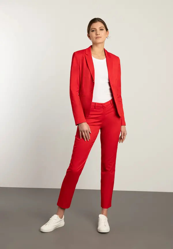 More & More Blazer mit feiner Struktur, rot, Frühjahrs-Kollektion Räumungsverkauf
