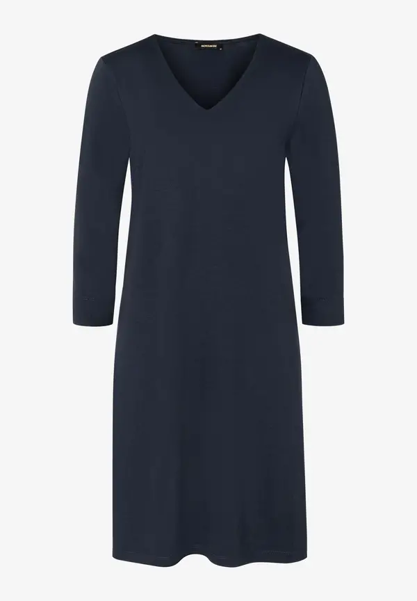 More & More Jerseykleid mit V-Auschnitt, marine, Frühjahrs-Kollektion Sonderangebote