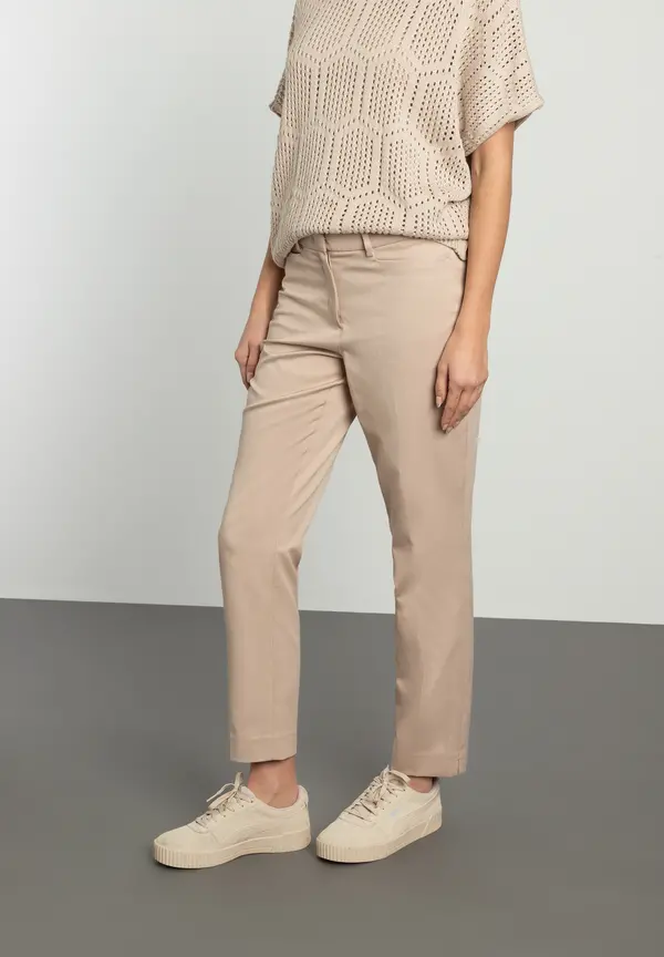 More & More Anzughose mit feiner Struktur, beige, Frühjahrs-Kollektion Tiefpreis
