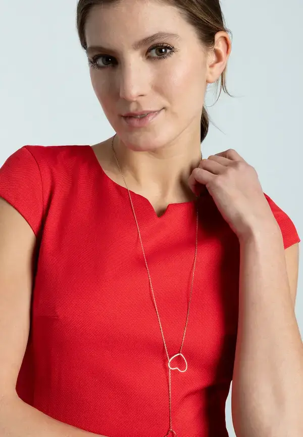 More & More Etuikleid mit feiner Struktur, rot, Frühjahrs-Kollektion Neueste Stile