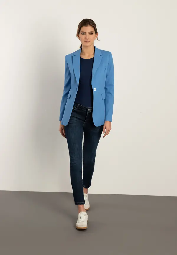 More & More strukturierter Blazer, blue breeze, Frühjahrs-Kollektion Bis zu 60% Rabatt